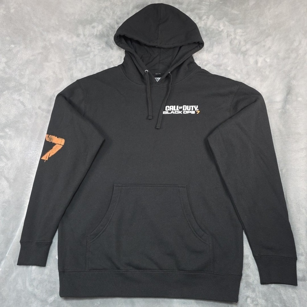 Black Ops 7 Black Graphic Hoodie Men's Size L  Front‎ Back
